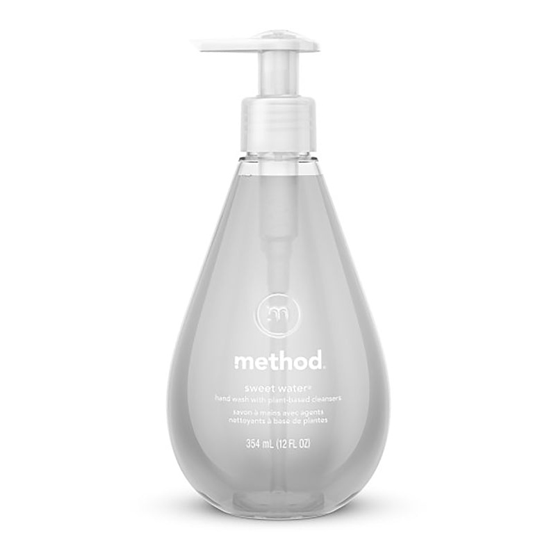 method 34 Gel Hand Wash, Gel, Clear, Sweet Water, 12 oz Bottle