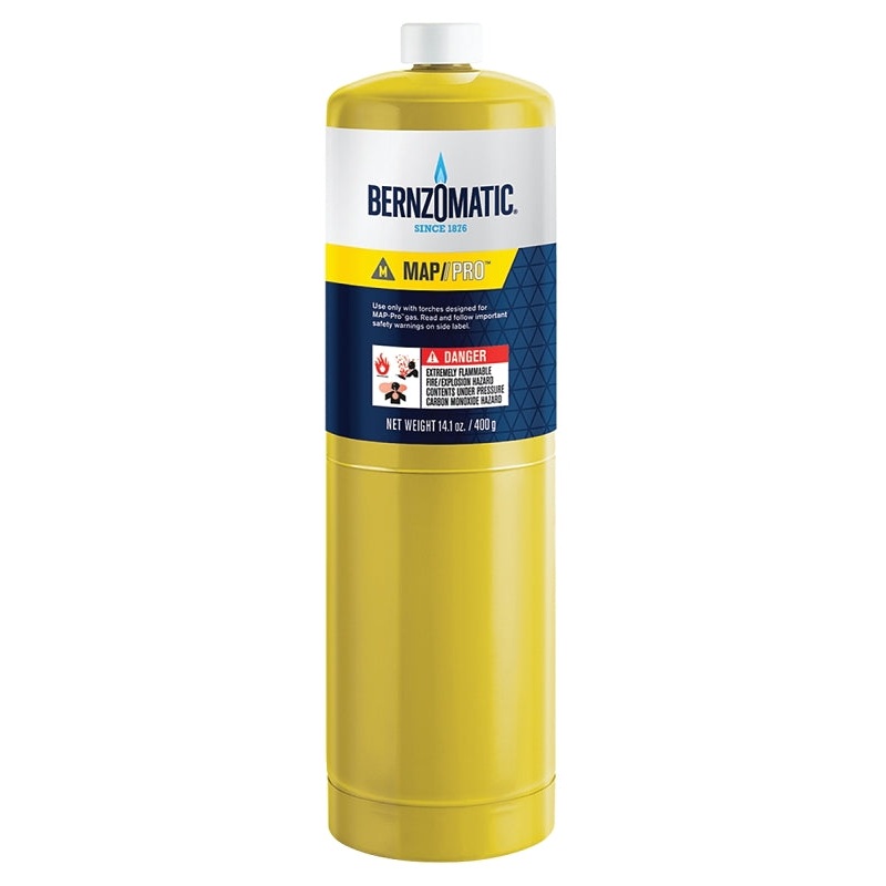 BernzOmatic MAP-PRO 332477 Hand Torch Cylinder, MAPP Gas, 14.1 oz, Pack of 12