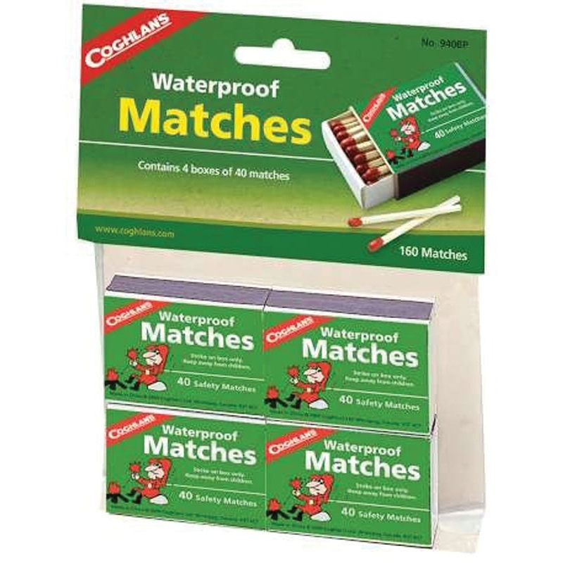 Coghlan’s 940BP Waterproof Matches, 40-Stick, Wood Stick