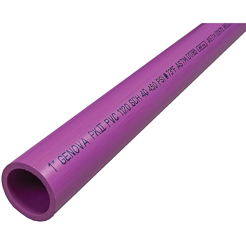 GENOVA 300107R Pressure Pipe Bell, 20 ft L, Purple
