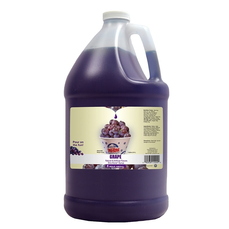 Gold Medal 1224 Syrup, Grape Flavor, 1 gal Jug, Pack of 4