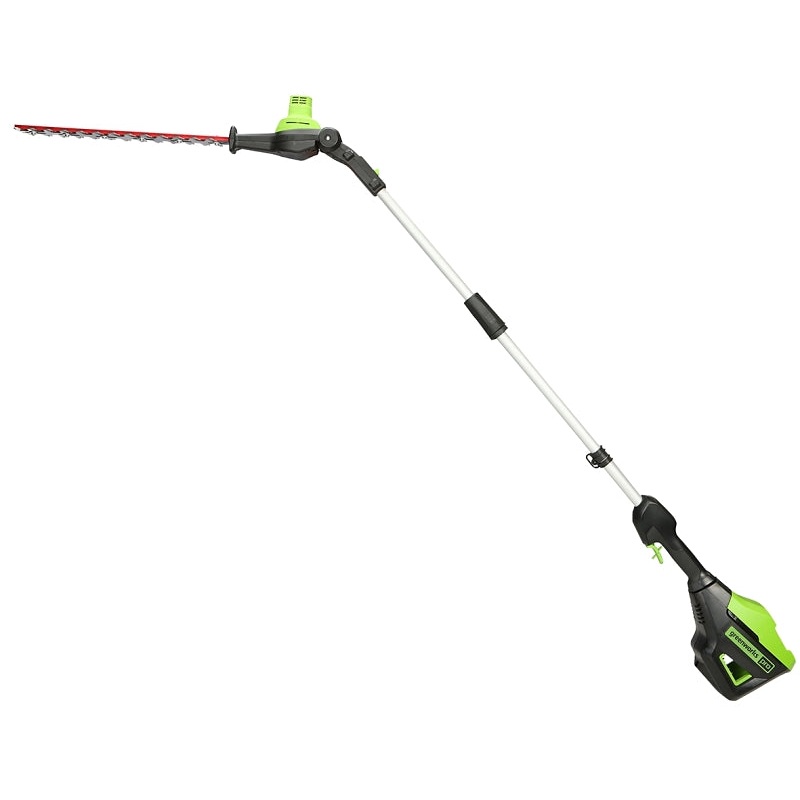 Greenworks 2301102 Pole Hedge Trimmer, Battery Included, 2 Ah, 80 V, 20 in Blade