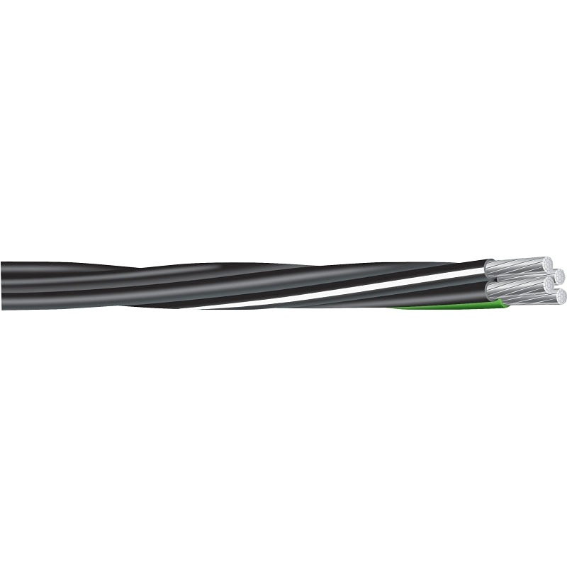 Southwire Compact Stranded 8000 Series 4/04/04/02/0X500 Service Entrance Cable, 200 A, 4-Conductor