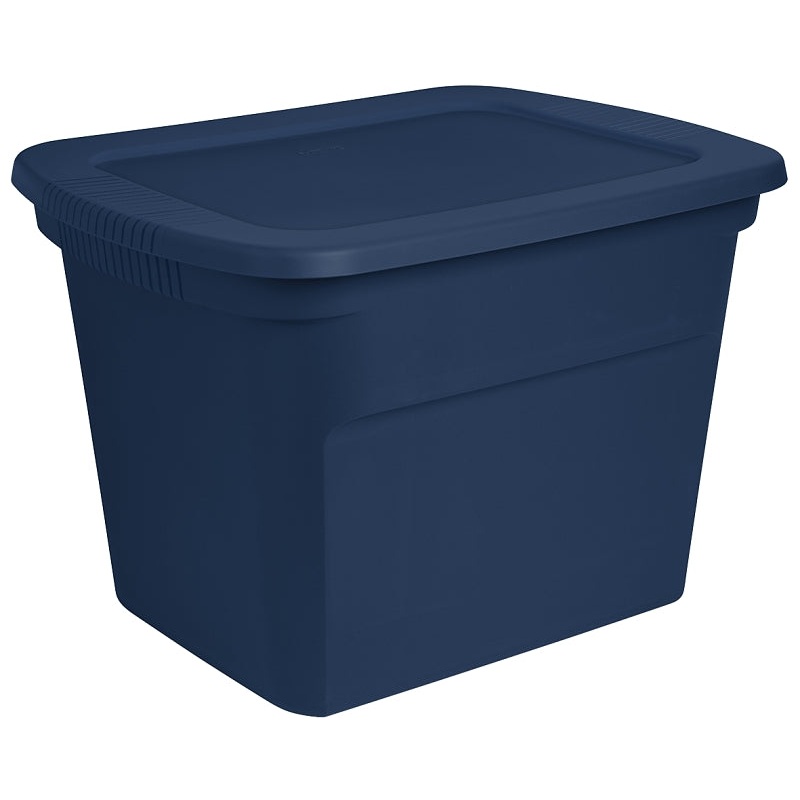 Sterilite 17311C08 Storage Tote, Polypropylene, Blue Morpho, 23-1/2 in L, 18-3/8 in W, 16-1/8 in H, Pack of 8