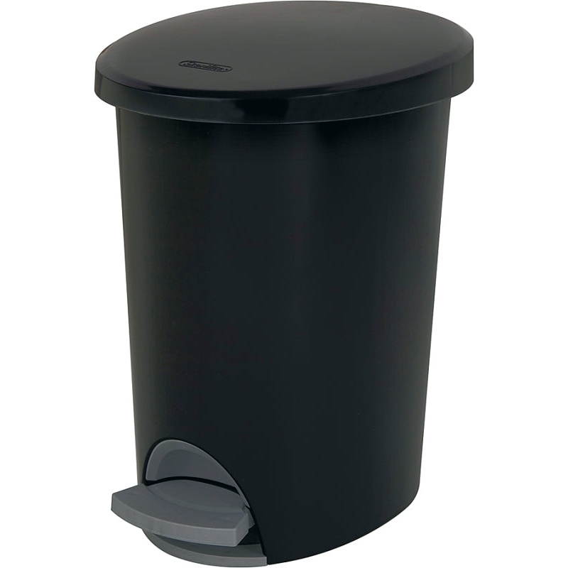 Sterilite Ultra 10819002 Waste Basket, 2.6 gal Capacity, Plastic, Black, 13-3/8 in H, Pack of 2