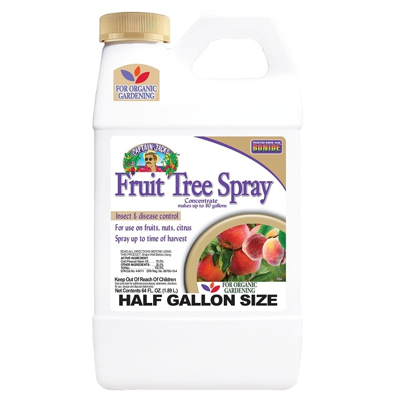 Bonide Captain Jack’s 2004 Concentrated Fruit Tree Insecticide, Liquid, Spray Application, Home, Home Garden, 0.5 gal, Pack of 6