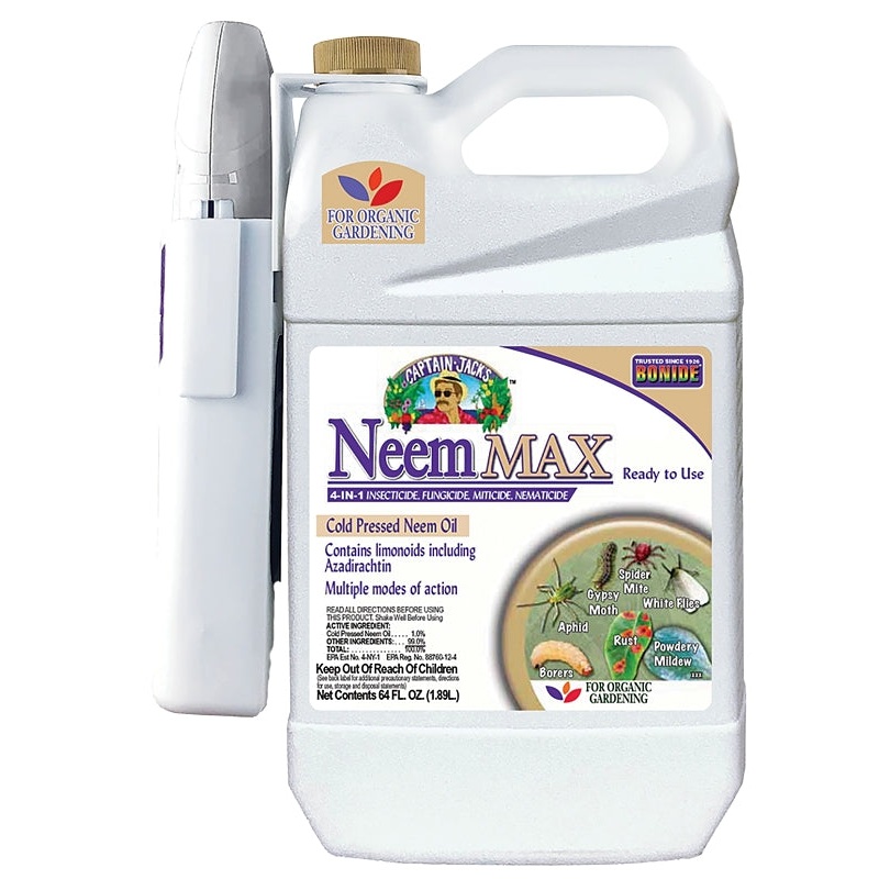 Bonide Captain Jack’s 2006 RTU Neem Max Insecticide, Spray Application, 0.5 gal