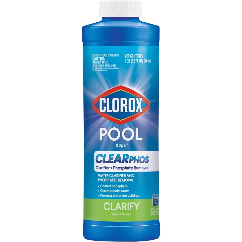 Clorox Pool & Spa 52032CLX Clearphos Clarifier + Phosphate Remover Chemical, 32 oz, Pack of 6
