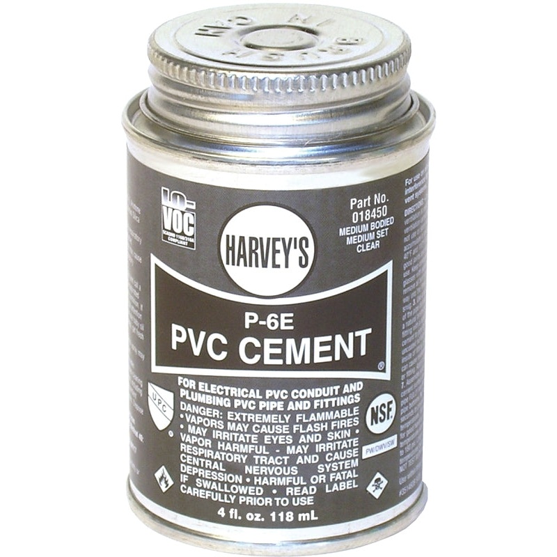 Harvey 018450-12 Conduit Cement, 4 oz Can, Liquid, Clear
