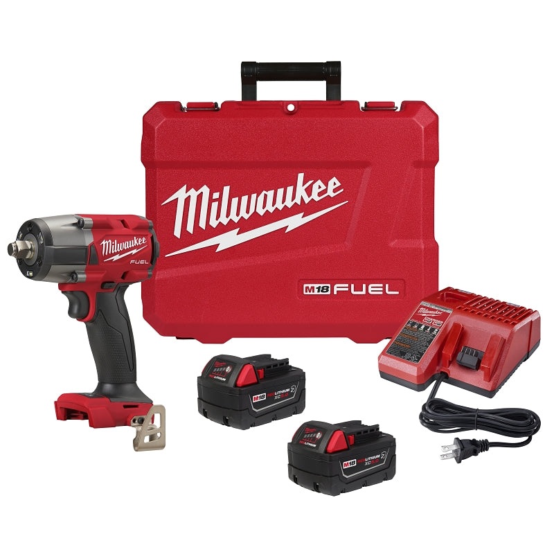 Milwaukee M18 FUEL 2962-22R Series Impact Wrench Kit, Battery Included, 18 V, 5 Ah, 1/2 in Drive, Square Drive