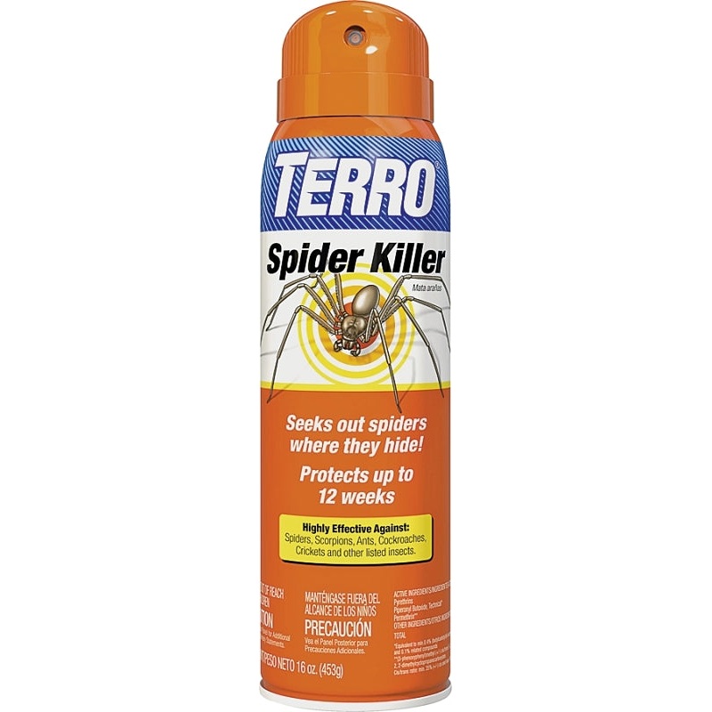 Terro T2302-6 Spider Killer, Liquid, Around Doors, Around Windows, Behind Appliances, Patios, 16 oz, Aerosol