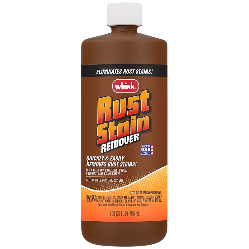 Whink 1232 Rust Stain Remover, Liquid, Acrid, Clear, 32 oz, Bottle