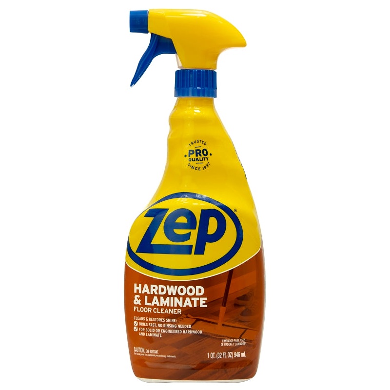 Zep ZUHLF32 Floor Cleaner, 32 oz Bottle, Liquid, Pleasant Lemon, Clear