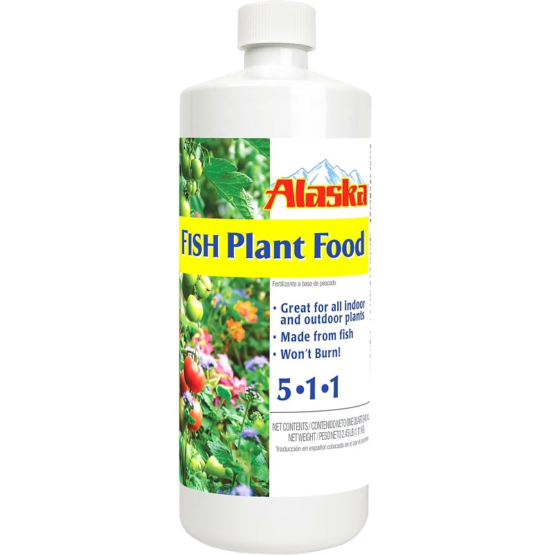 Alaska 100099247 Fish Fertilizer, 32 oz Bottle, Liquid, 5-1-1 N-P-K Ratio