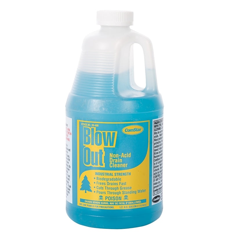 ComStar Blow Out 30-480 Drain Cleaner, Liquid, Dark Green, Odorless, 0.5 gal Bottle, Pack of 6
