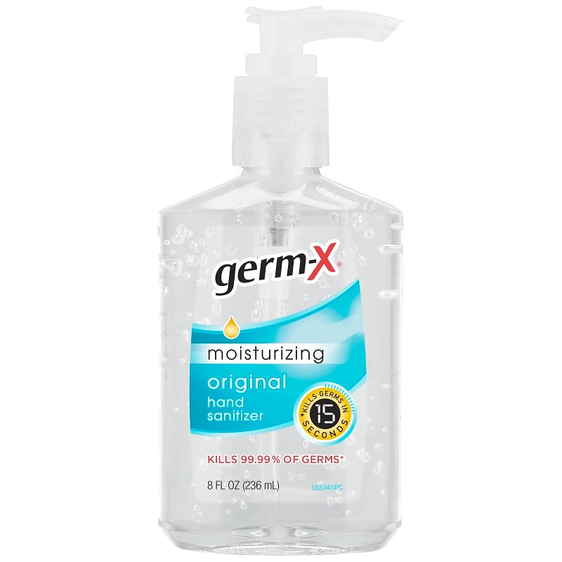 Germ-X 30694 Hand Sanitizer Clear, Floral, Clear, 8 oz Bottle, Pack of 12