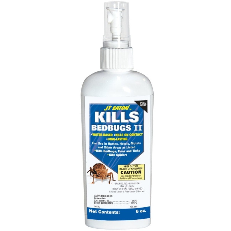 J.T. Eaton 207-W6Z Bed Bug Insecticide, Liquid, Spray Application, 6 oz, Bottle, Pack of 12