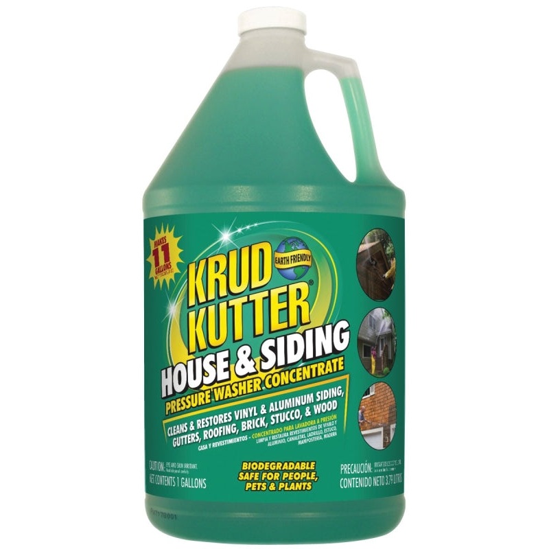 Krud Kutter HS014 House and Siding Cleaner, Liquid, Mild, 1 gal, Bottle