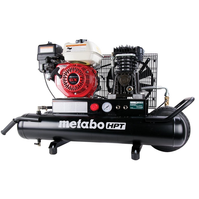 Metabo HPT EC2510EM Gas-Powered Air Compressor, Tool Only, 8 gal Tank, 5.5 hp, 116 to 145 psi Pressure, 1 -Stage