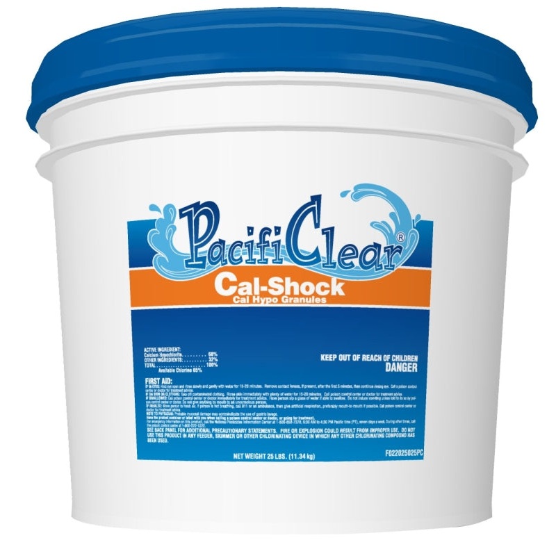 PacifiClear F022025025PC Cal-Shock Pool Chemical, 25 lb Pail, Granular