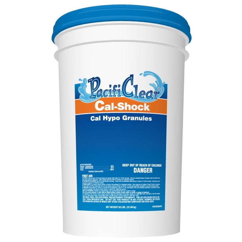 PacifiClear F022050050PC Cal-Shock Pool Chemical, 50 lb Pail, Granular