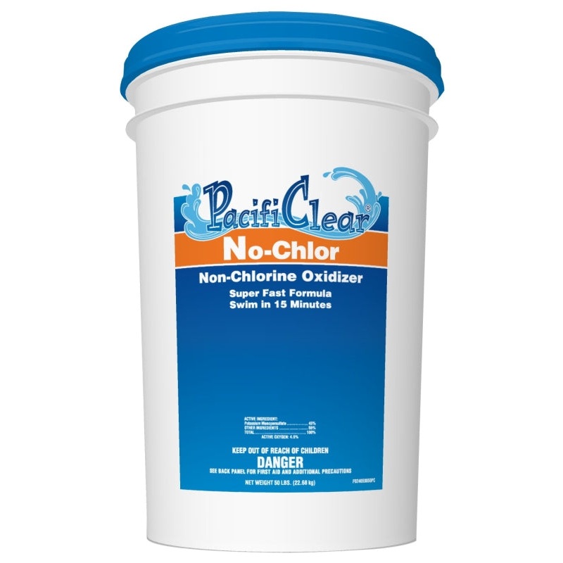 PacifiClear F024050050PC No-Chlorine Pool Chemical, 50 lb Pail, Granular, Chloramine