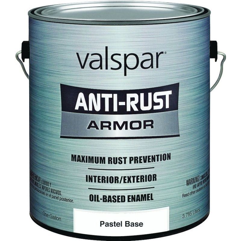 Valspar Armor 044.0021805.007 Enamel Paint, Oil Base, Gloss Sheen, Pastel Base, 1 gal, Can, 400 sq-ft/gal Coverage Area, Pack of 2