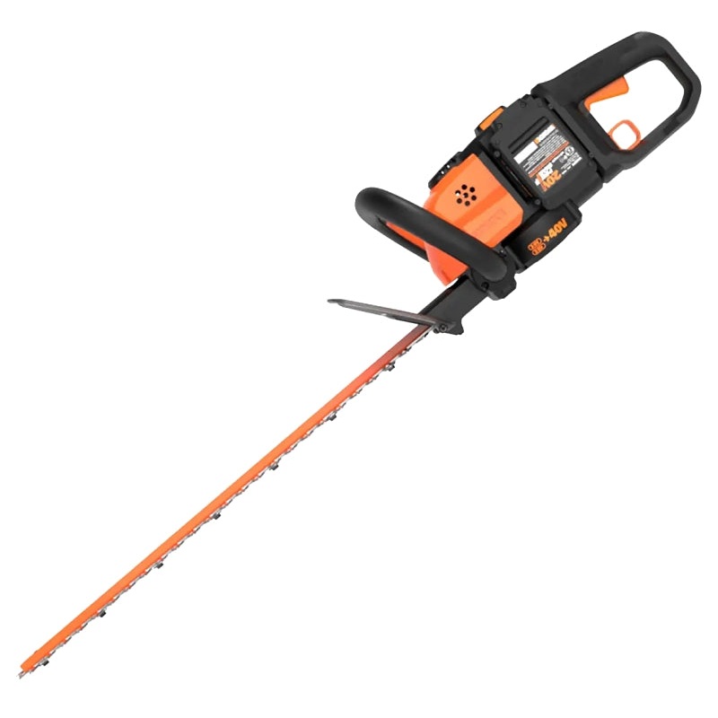 Worx WG284 Cordless Hedge Trimmer, Battery Included, 2 Ah, 40 V, Lithium-Ion, 3/4 in Dia x 24 in L Cutting Capacity