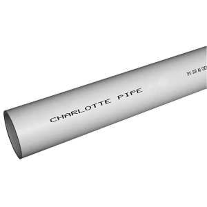 Charlotte Pipe PVC 04112 0600 Pipe, 1-1/2 in, 10 ft L, SCH 40 Schedule, PVC