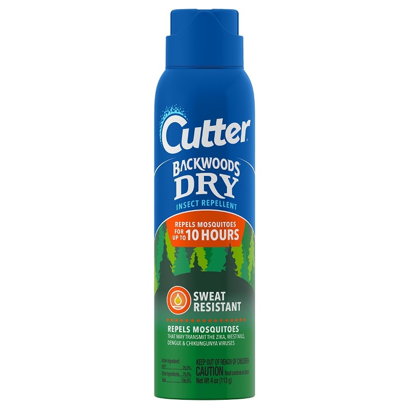 Cutter Backwoods HG-96248 Dry Insect Repellent, Aerosol, DEET, Ethanol, 4 oz Aerosol Can