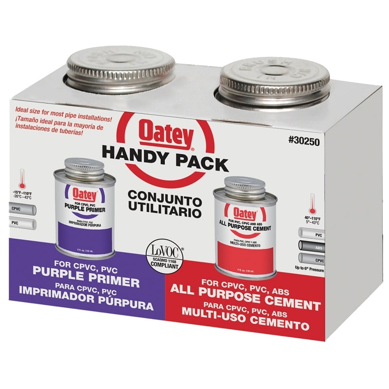 Oatey 30250 All-Purpose Primer, Purple and Red, 4 oz Can