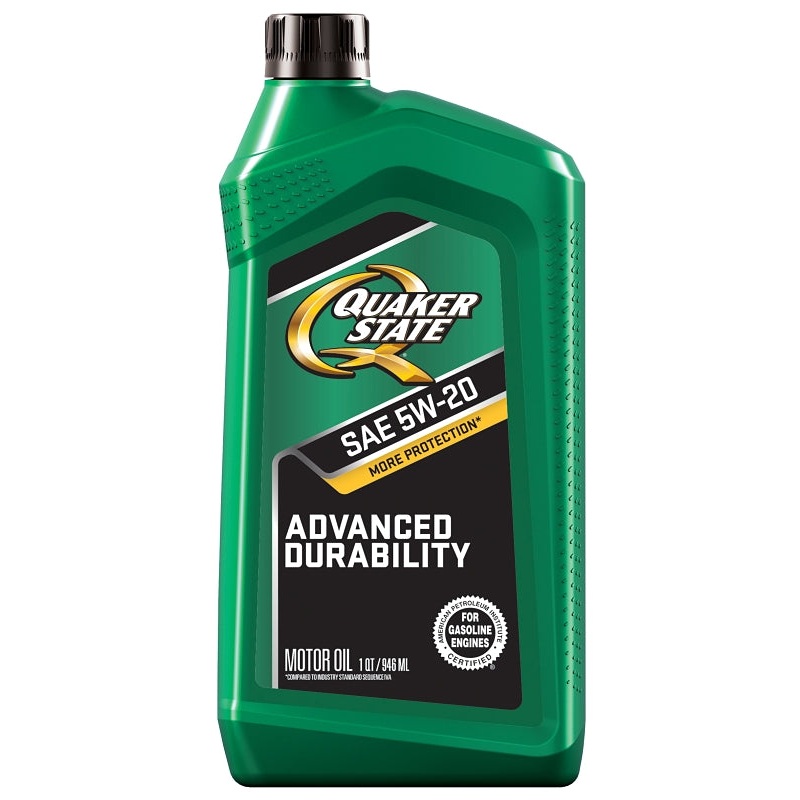 Quaker State Advanced Durability 550035082 Motor Oil, 5W-20, 1 qt Bottle, 1/PK, Pack of 6