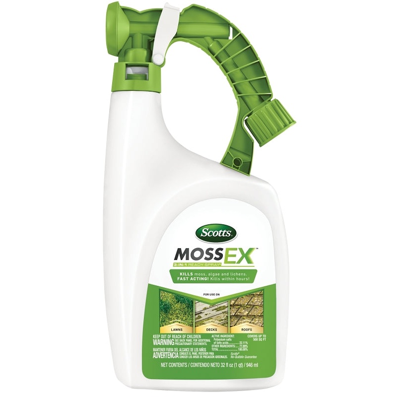 Scotts MossEX 3300210 Moss Control, Liquid, 32 oz Bottle