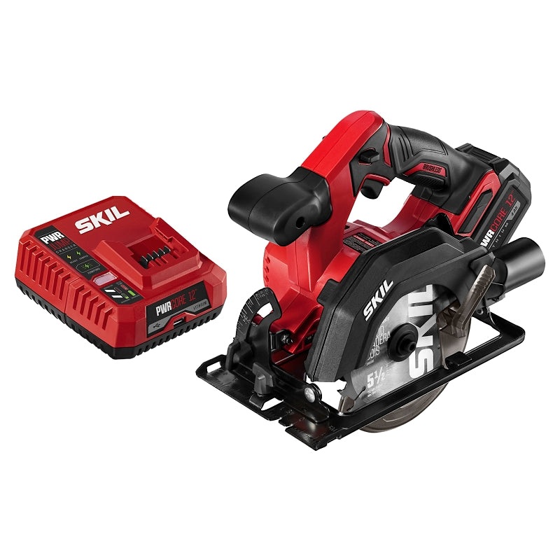 Skil CR541802 Circular Saw Kit, Battery Included, 12 V, 4 Ah, 5-1/2 in Dia Blade, 0 to 50 deg Bevel