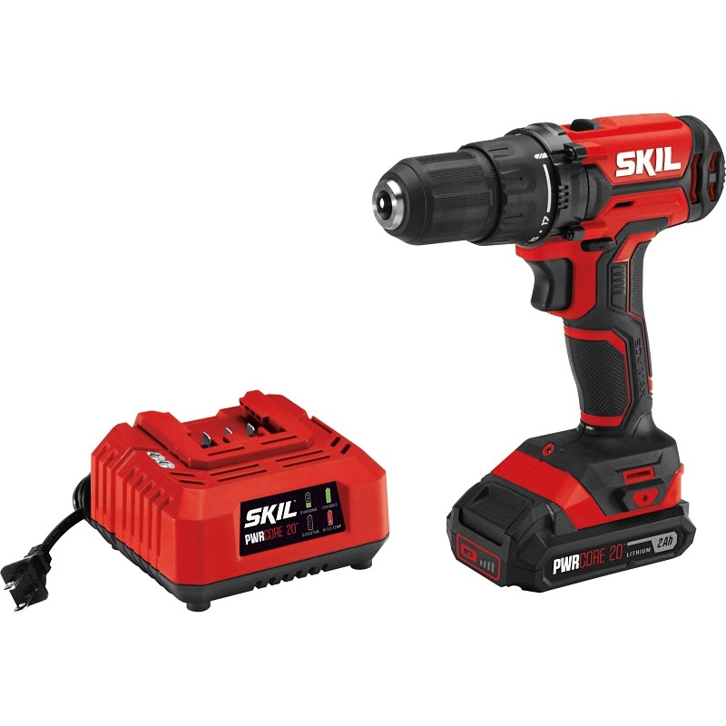 Skil DL527502 Drill Driver Kit, Battery Included, 20 V, 2 Ah, 1/2 in Drive, 1450 rpm Speed
