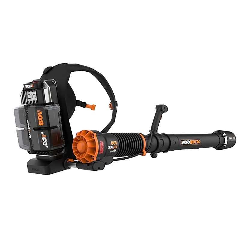 Worx Nitro WG572 Cordless Blower, Battery Included, 5 Ah, 20 V, Lithium-Ion, 800 cfm Air