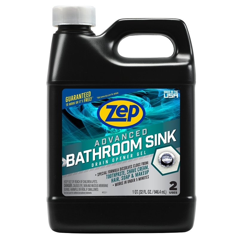 Zep U49310 Drain Opener, Liquid, Light Yellow, 32 oz