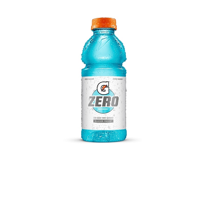 Gatorade 04354 Zero Sugar Thirst Quencher, Liquid, Glacier Freeze Flavor, 20 oz Bottle, Pack of 24