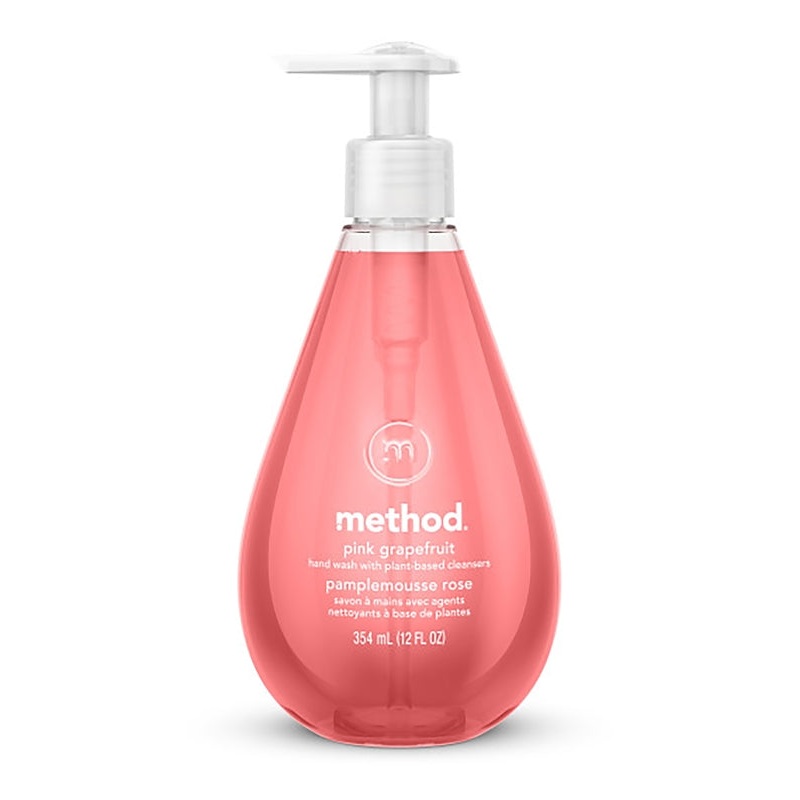 method 39 Gel Hand Wash, Gel, Pink, Pink Grapefruit, 12 oz Bottle