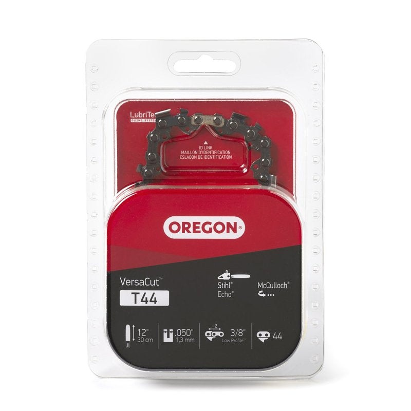 Oregon VersaCut T44 Chainsaw Chain, 12 in L Bar, 0.05 Gauge, 3/8 in TPI/Pitch, 44-Link