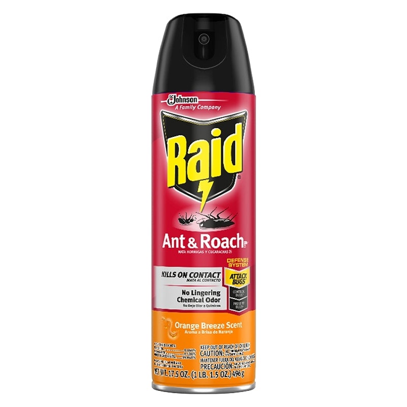 Raid 77533 Ant and Roach Killer, Aerosol, Orange Breeze, 17.5 oz