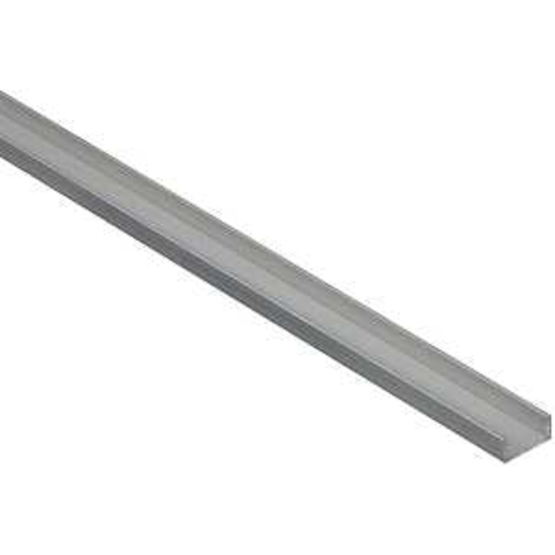 Stanley Hardware 4208BC Series N247-668 U-Channel, 72 in L, 1/16 in Thick, Aluminum, Mill