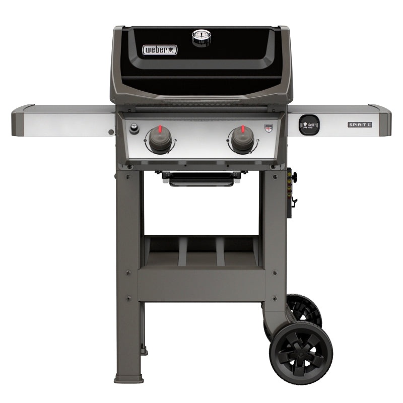 Weber Spirit II E-210 44010001 Gas Grill, 26,500 Btu/hr BTU, Liquid Propane, 2 -Burner, Smoker Included: No, Black