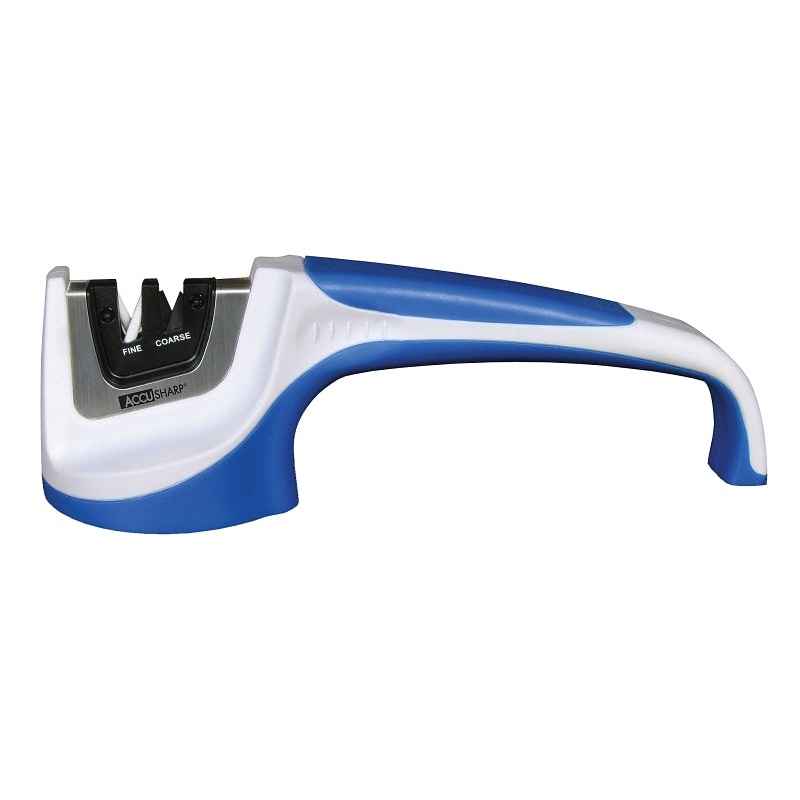 Accusharp 036E Knife Sharpener, Diamond-Honed Tungsten Carbide Abrasive, Ergonomic Handle