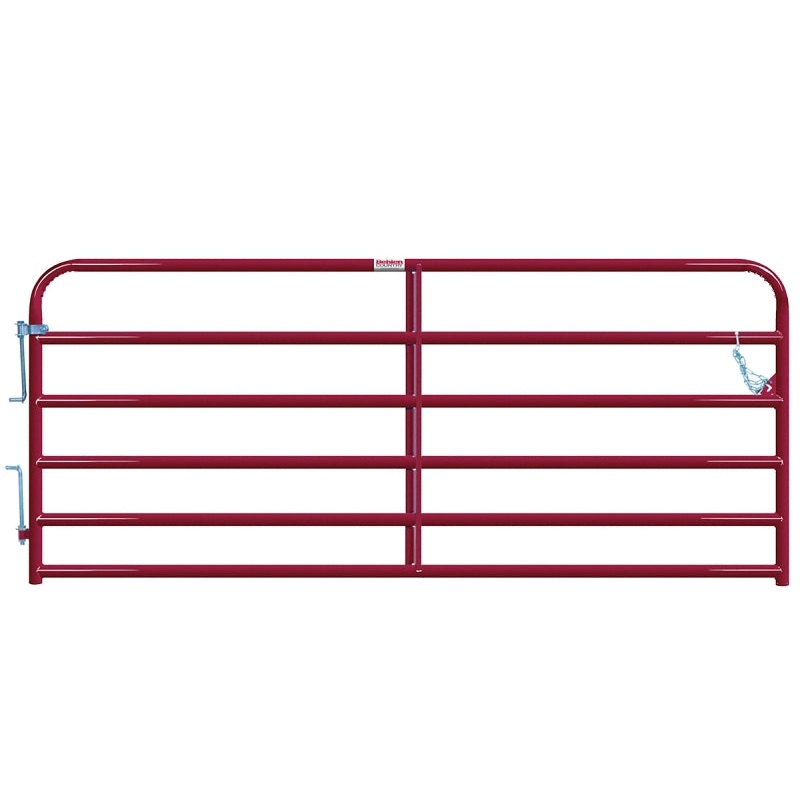 Behlen Country 40120101 Heavy-Duty Gate, 120 in W Gate, 50 in H Gate, 16 ga Frame Tube/Channel, Steel Frame, Red