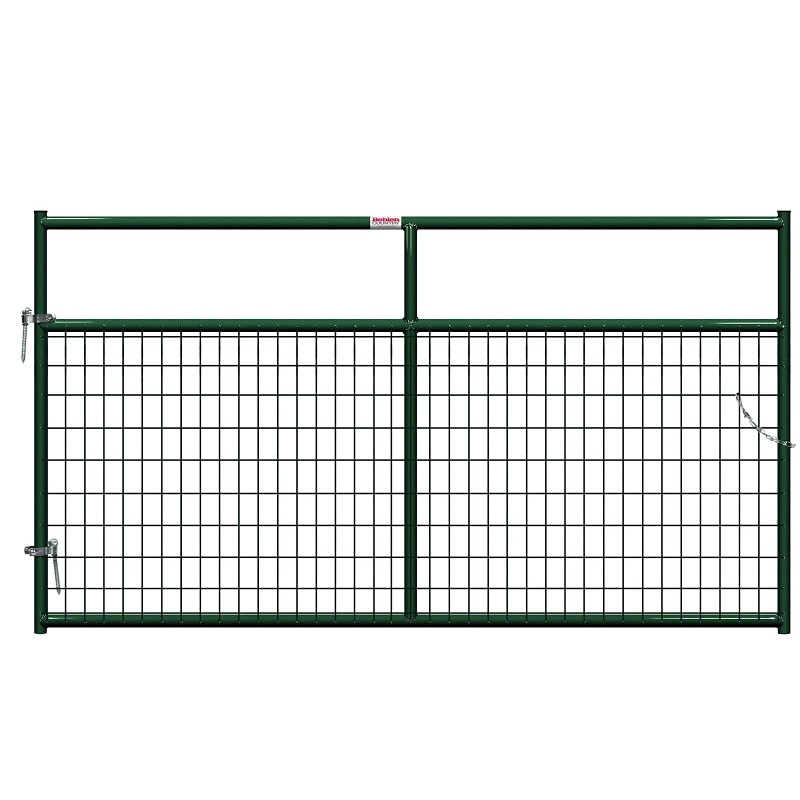 Behlen Country 40132082 Wire-Filled Gate, 96 in W Gate, 50 in H Gate, 6 ga Mesh Wire, 2 x 4 in Mesh, Green