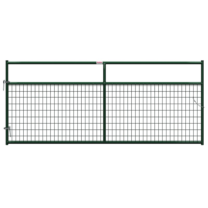 Behlen Country 40132102 Wire-Filled Gate, 120 in W Gate, 50 in H Gate, 6 ga Mesh Wire, 2 x 4 in Mesh, Green