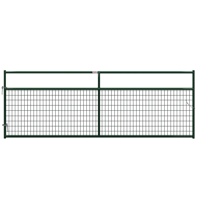 Behlen Country 40132122 Wire-Filled Gate, 144 in W Gate, 50 in H Gate, 6 ga Mesh Wire, 2 x 4 in Mesh, Green