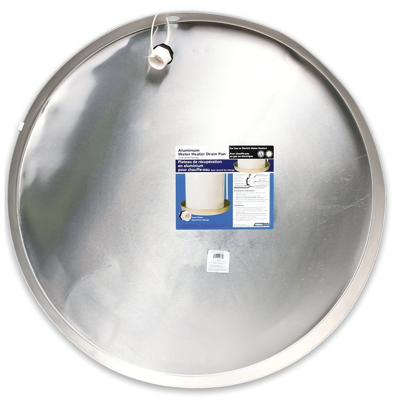 Camco USA 20868 Water Heater Drain Pan, Aluminum, For: Gas or Electric Water Heaters