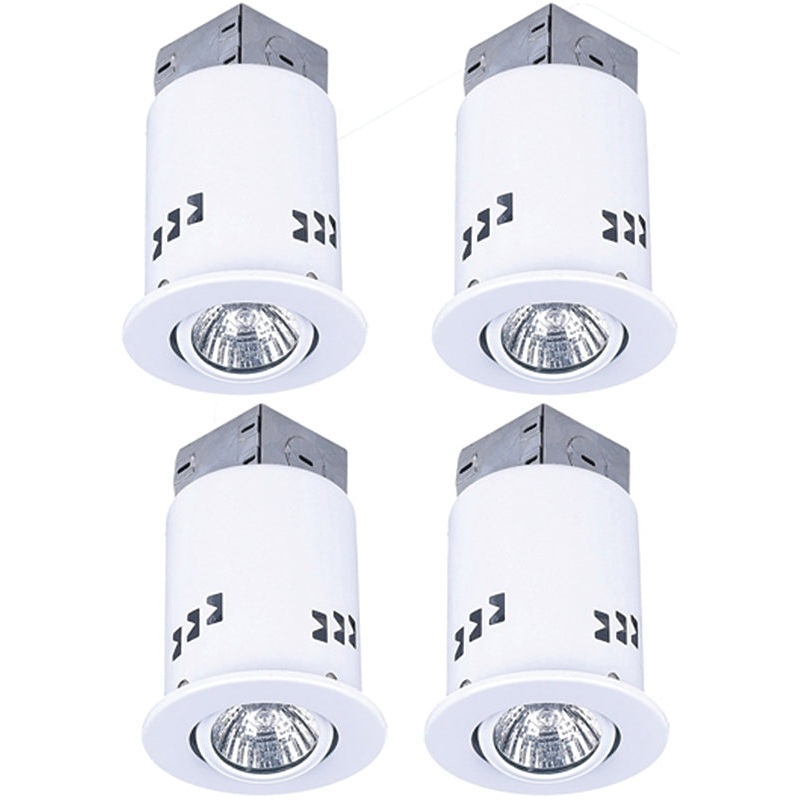 Canarm RN3DC1WH-4 Recessed Light Kit, 50 W, 4-Lamp, Pack of 4